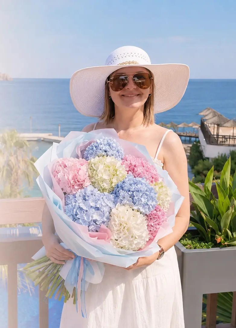 Pastel Hydrangea Bouquet