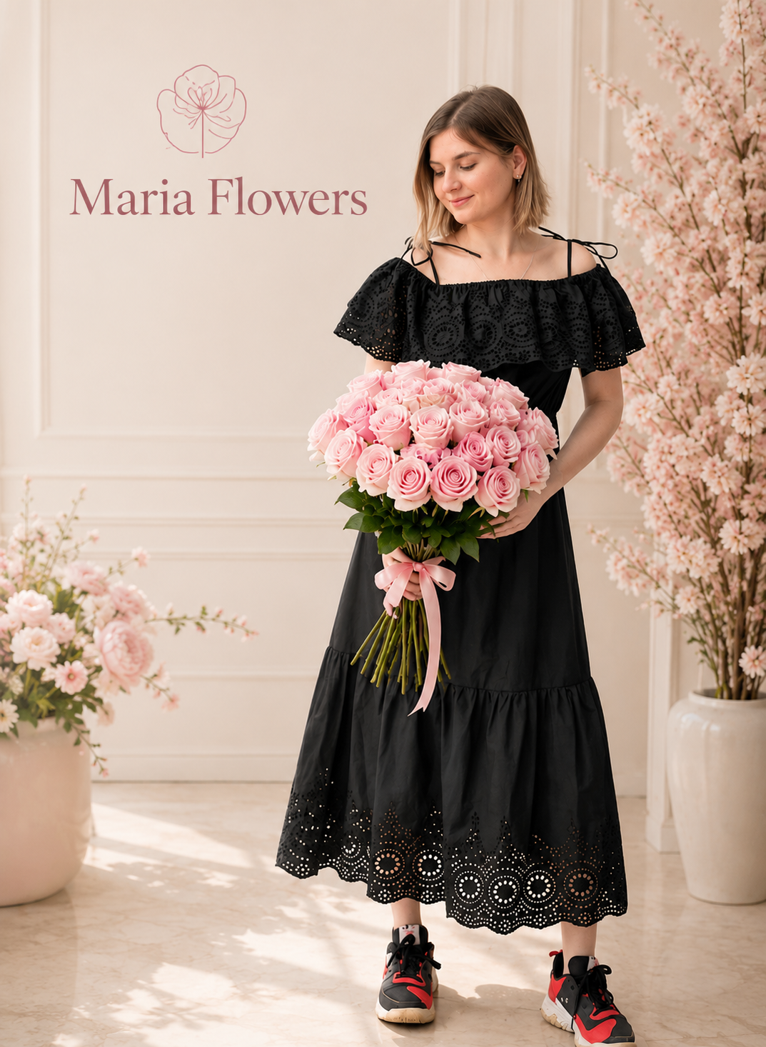 Customer review for Pink Roses Bouquet